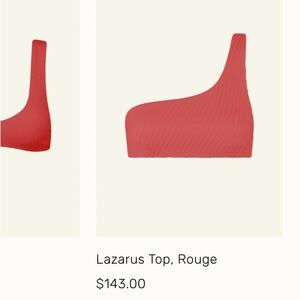 fella swim beautiful coral red one shoulder bikini top